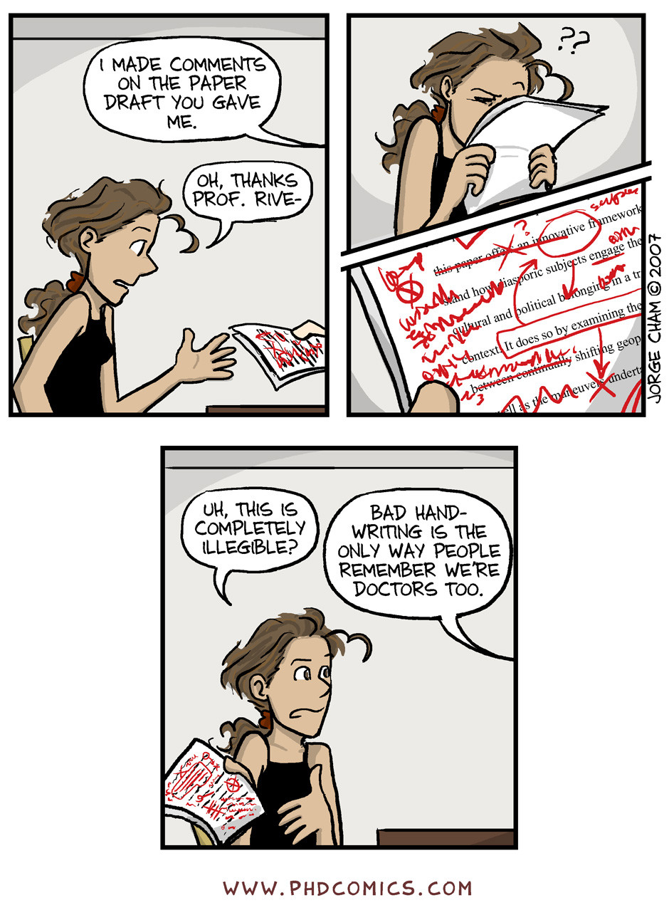 Read Best Of Phd Comics Bad Handwriting Best Of Paper Revisions