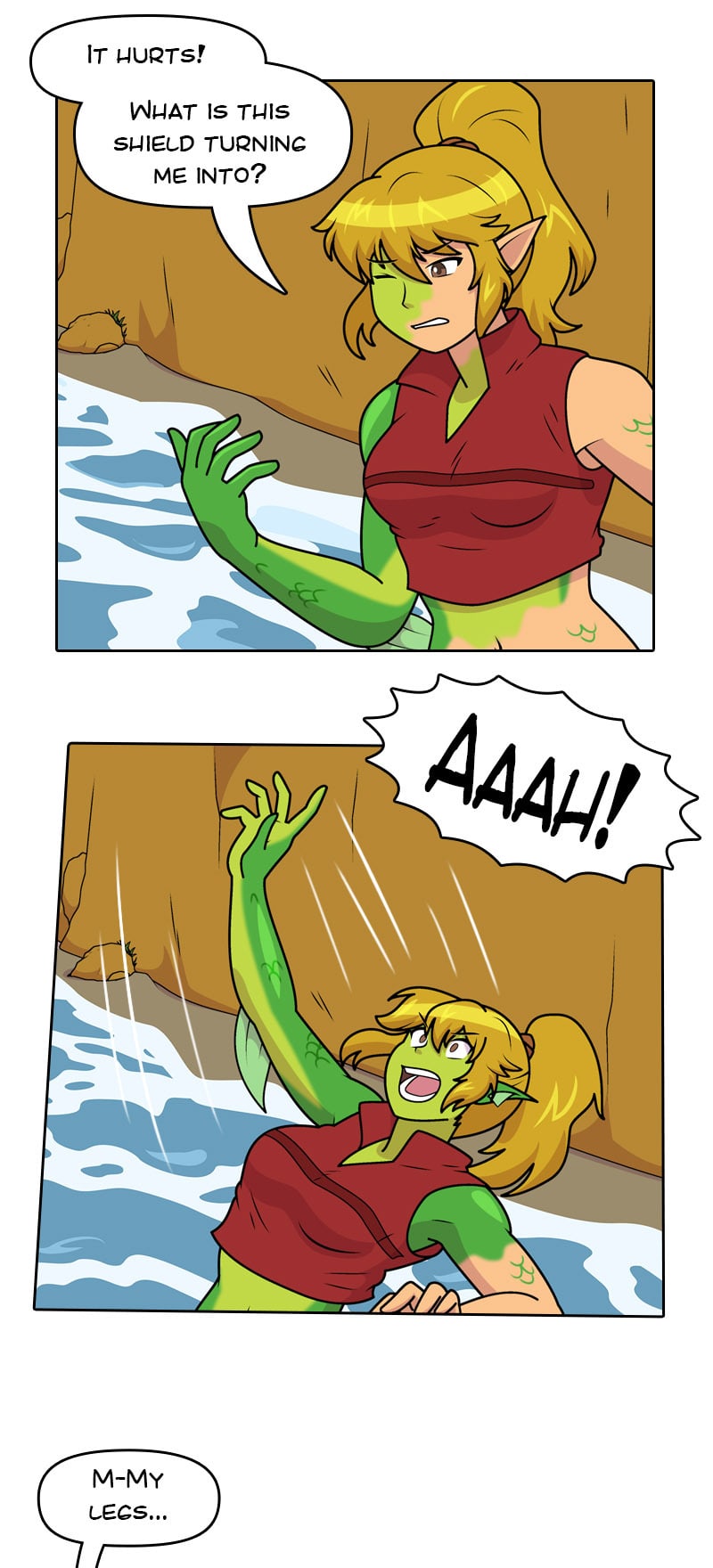 Mermaid transformation comic