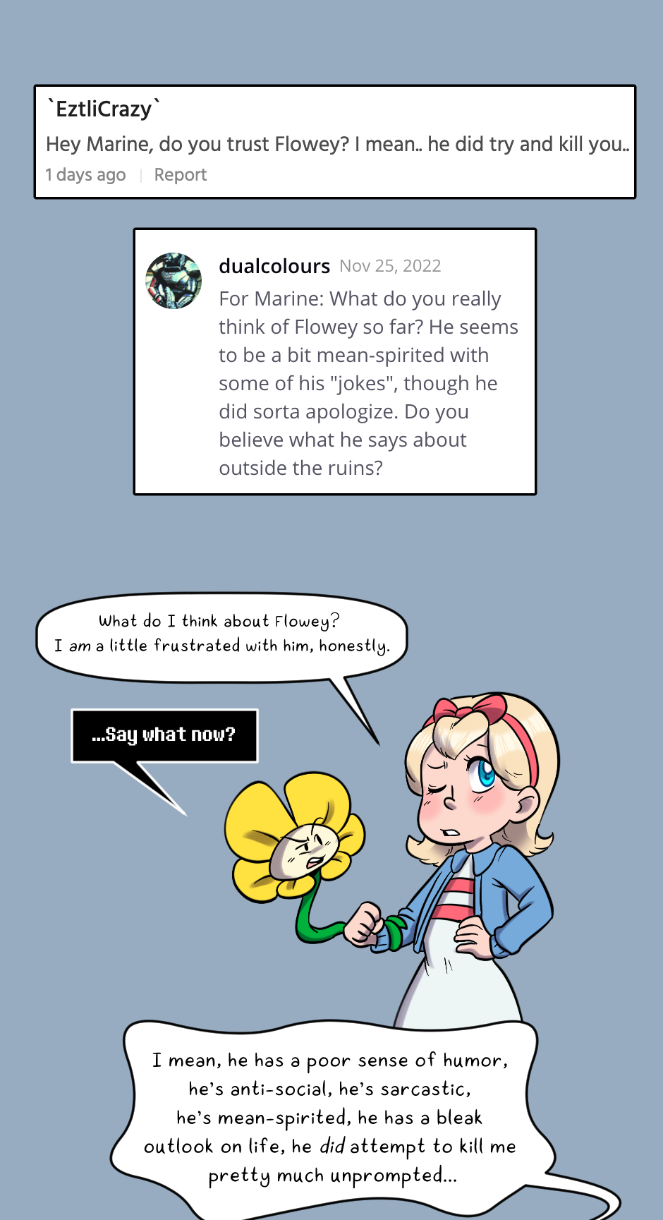 Undertale Flowey Character Fan art, kid think, comics, text, logo png