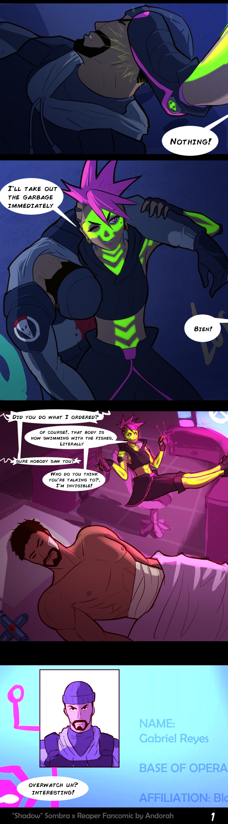 Read OW ships series (Fancomics) :: Page 1 (Sombra x Reaper) | Tapas  Community