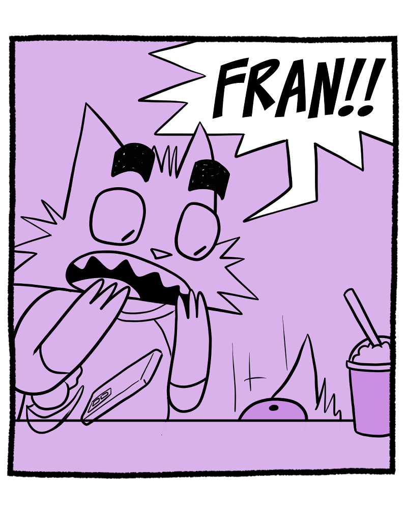 Read Litterbox Comics :: Fran Tries a Grimace Shake | Tapas Community