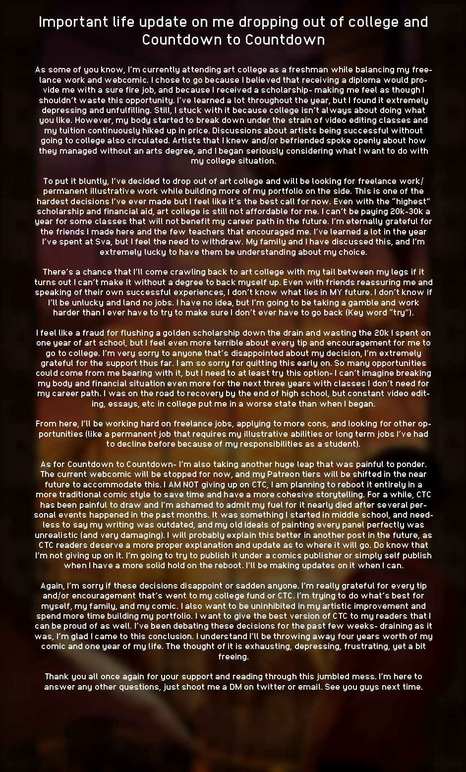 [2015] Countdown to Countdown :: Update - image 1