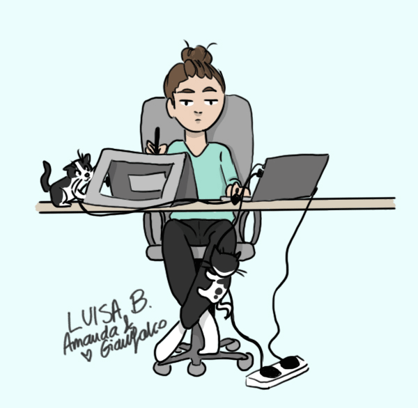 Read Amanda and Gianfalco Working from home Tapas Comics