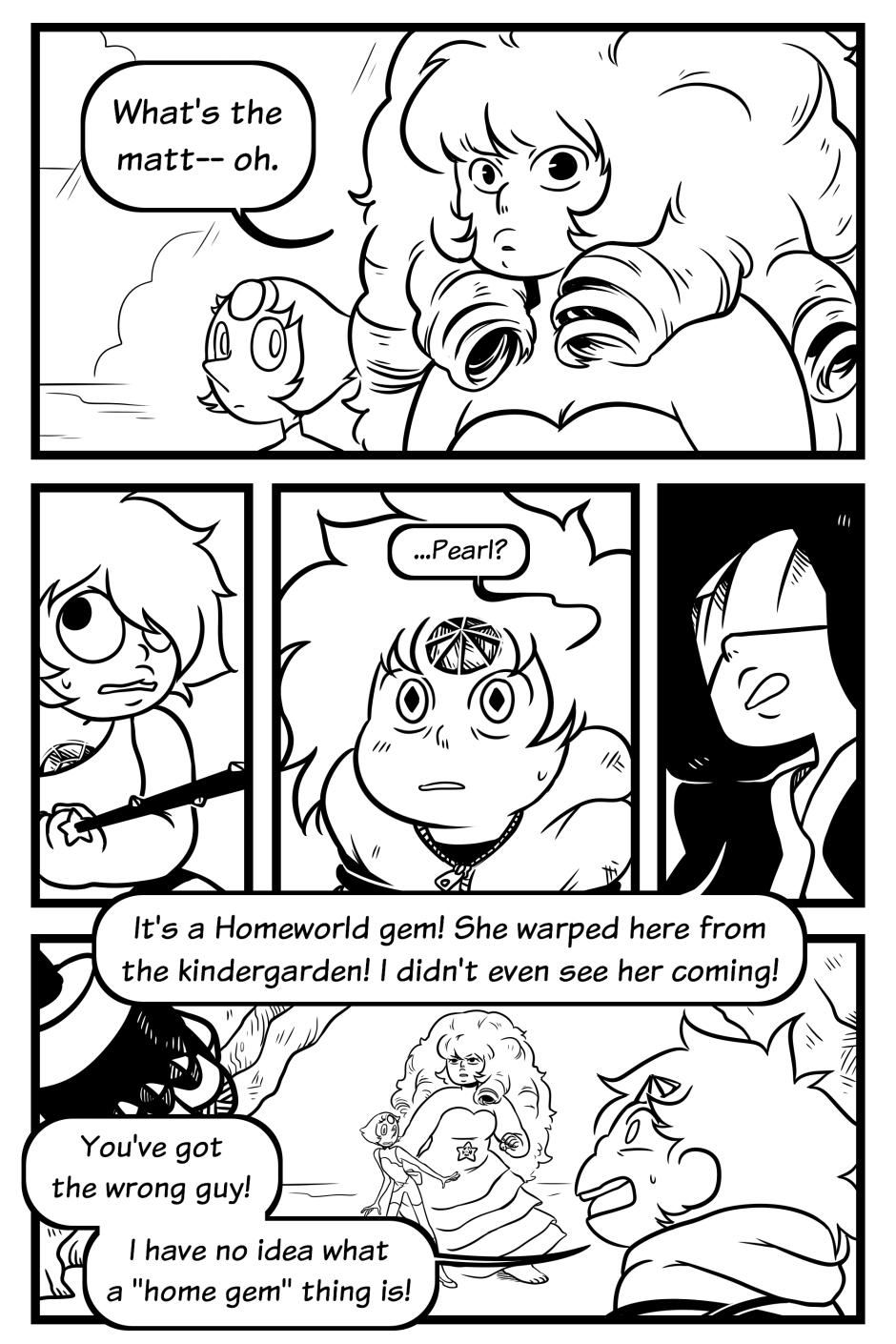 Read Steven *AU*niverse: Ask WhitePearl and Steven :: S2 EP001: Arrival |  Tapas Community