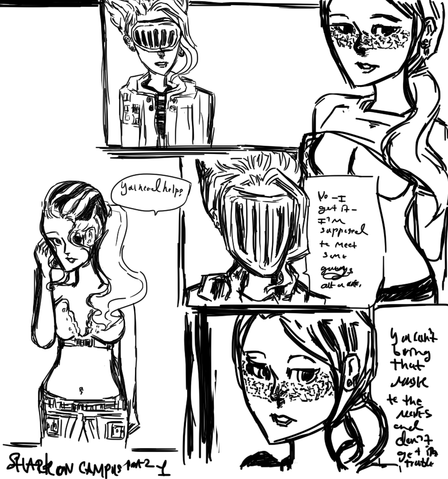 Twobitytecomics :: part 2 shark on campus. - image 1