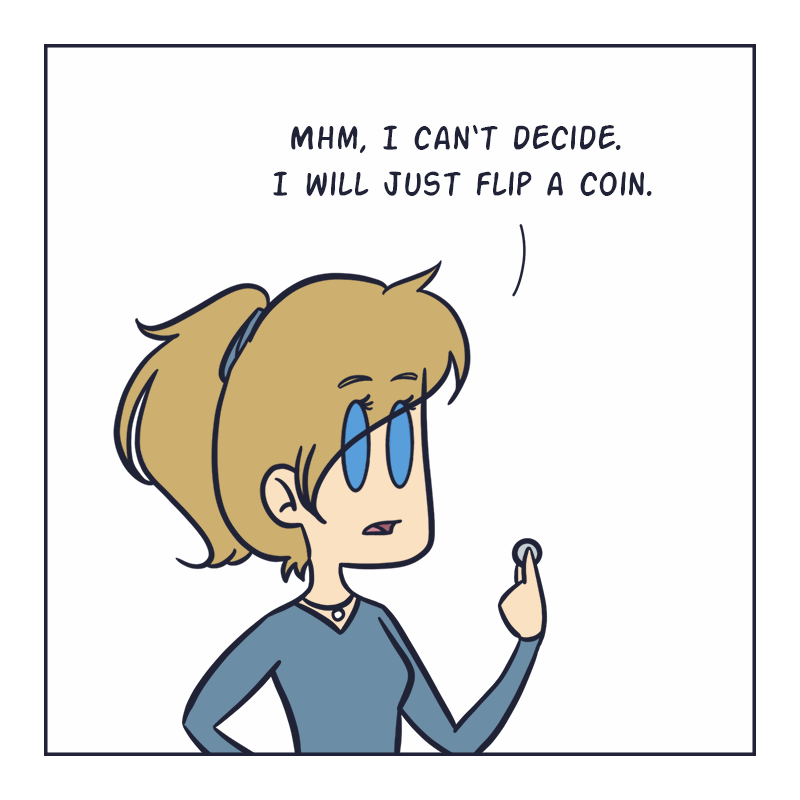 cartoon coin flip