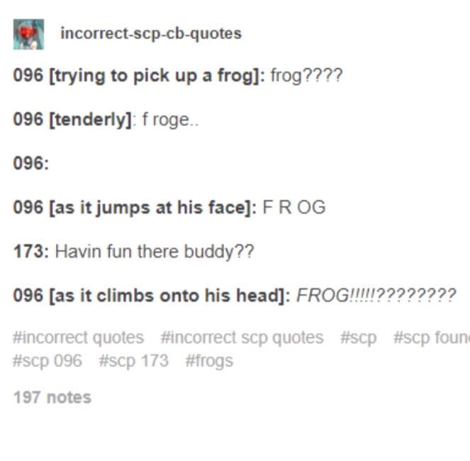 Read SCP Ask Box/SCP comics :: Frog