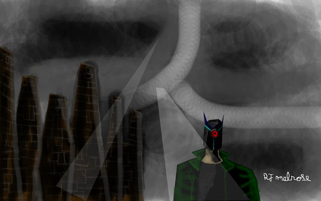 Art sketches and designs :: Almighty-Eye Traktorian city painting - image 1