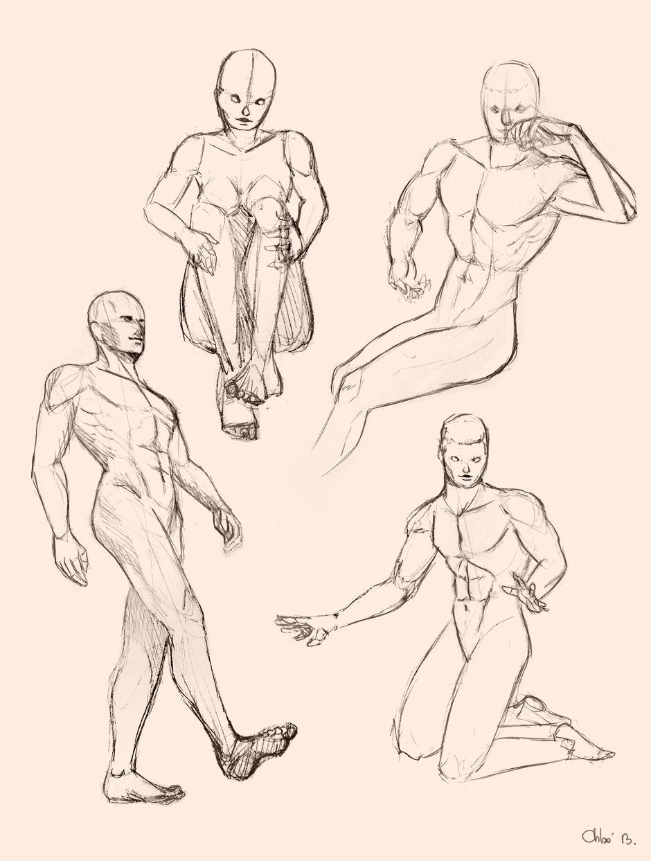 Drawing Reference Poses for Human Anatomy Art
