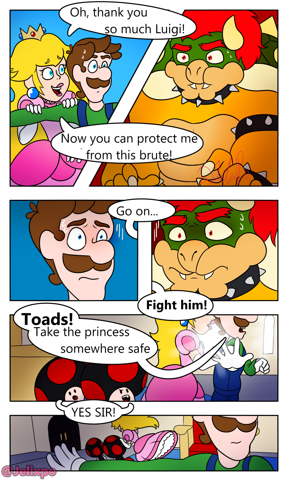 Luigi x bowser comic