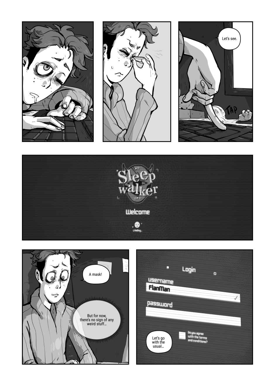 Read sleepwalker exe wet blanket tapas comics