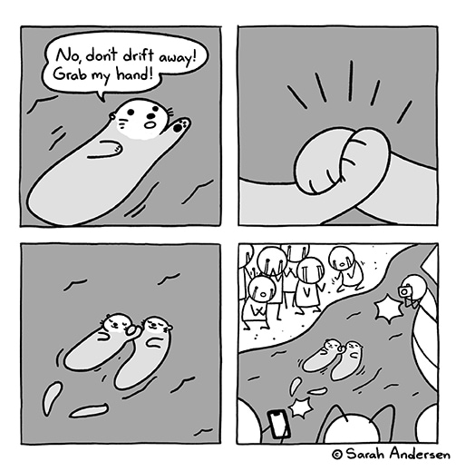 Comics feed - Sarah's Scribbles : Otters