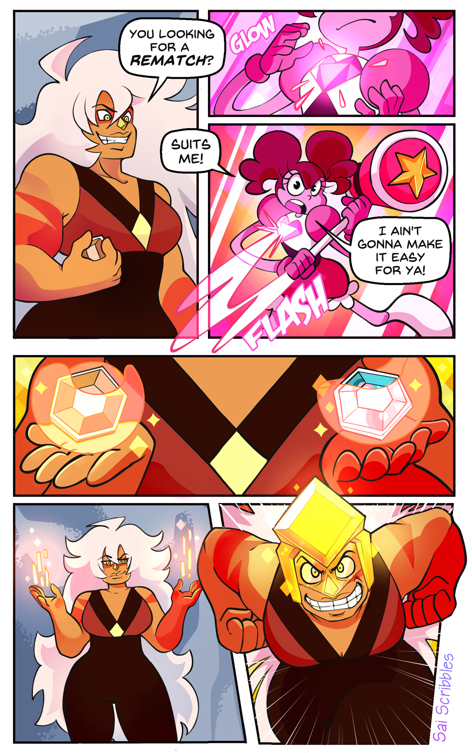 Read Switcheroo AU - Steven Universe AU :: Jasper Vs Spinel - Part One |  Tapas Community