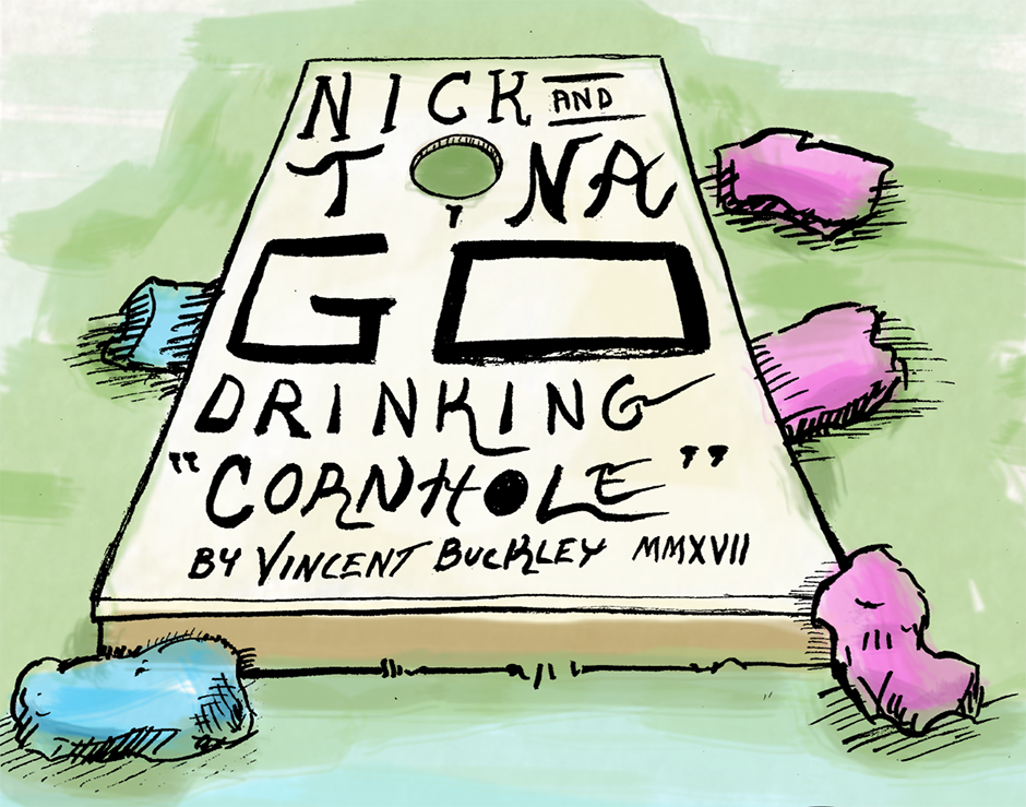 Nick and Tina Go Drinking :: Cornhole - image 1