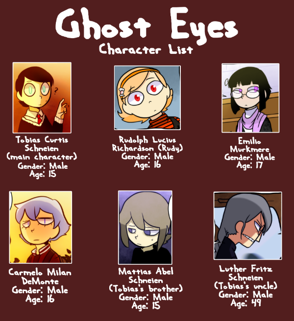 Read Ghost Eyes Character List Tapas Community