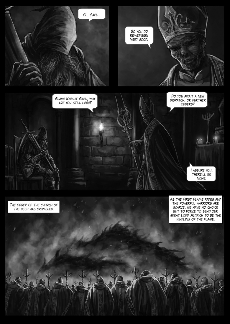 Read Dark Souls Lore Stories Slave Knight Gael Chapter 4 Tapas