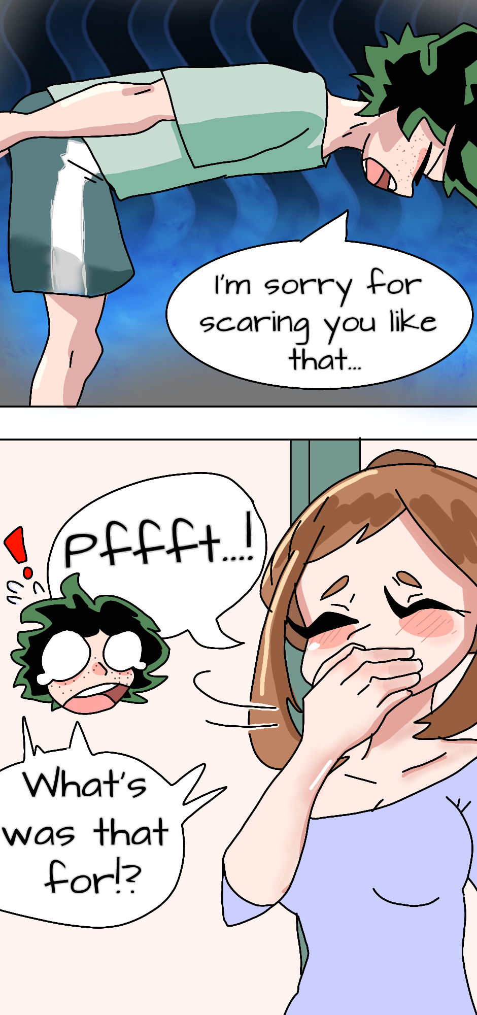 Read MHA shenanigans :: What was that for!? >_
