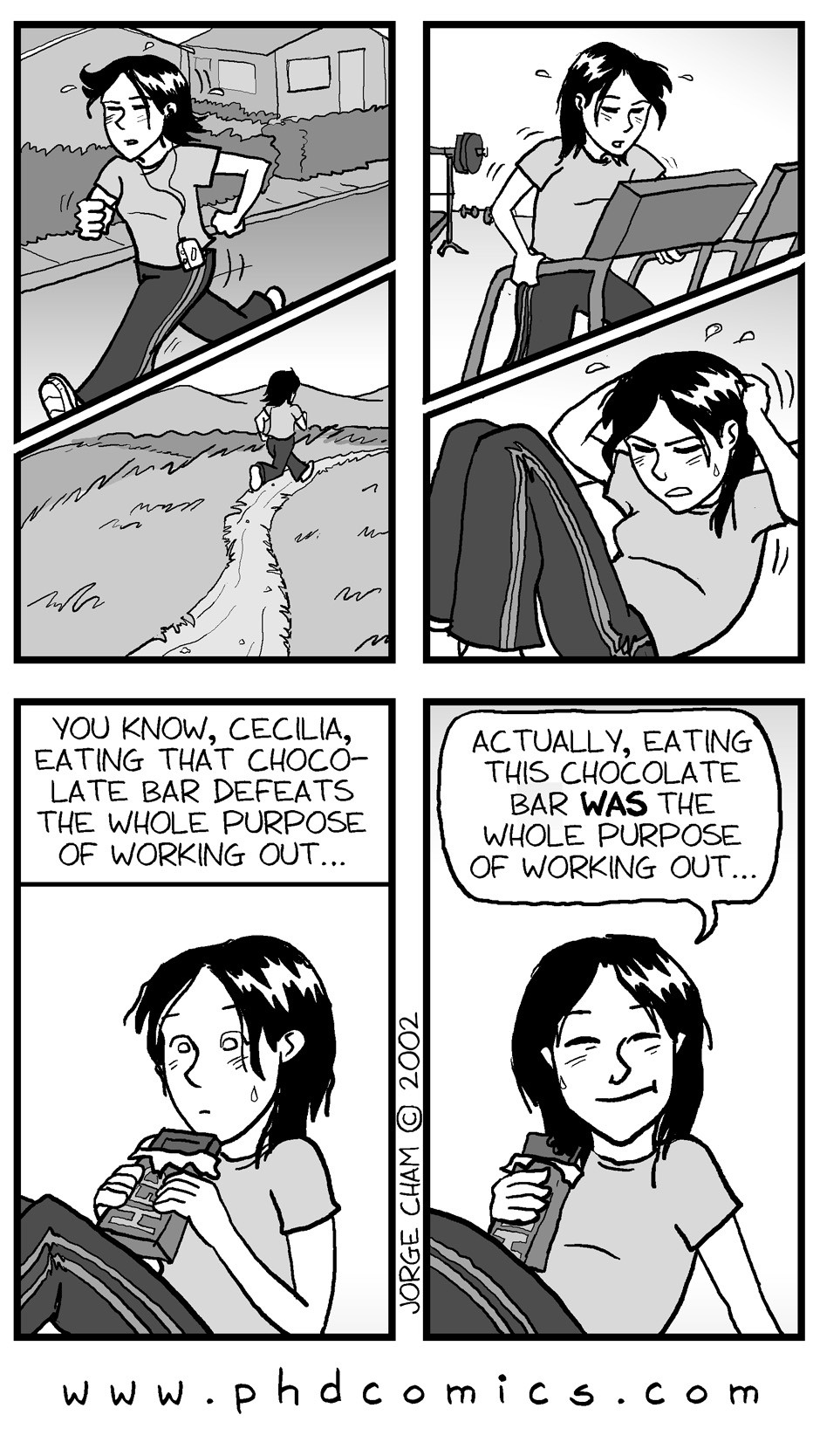 She Is Working Out Comic Read Best of PHD Comics :: Why she works out. | Tapas Comics