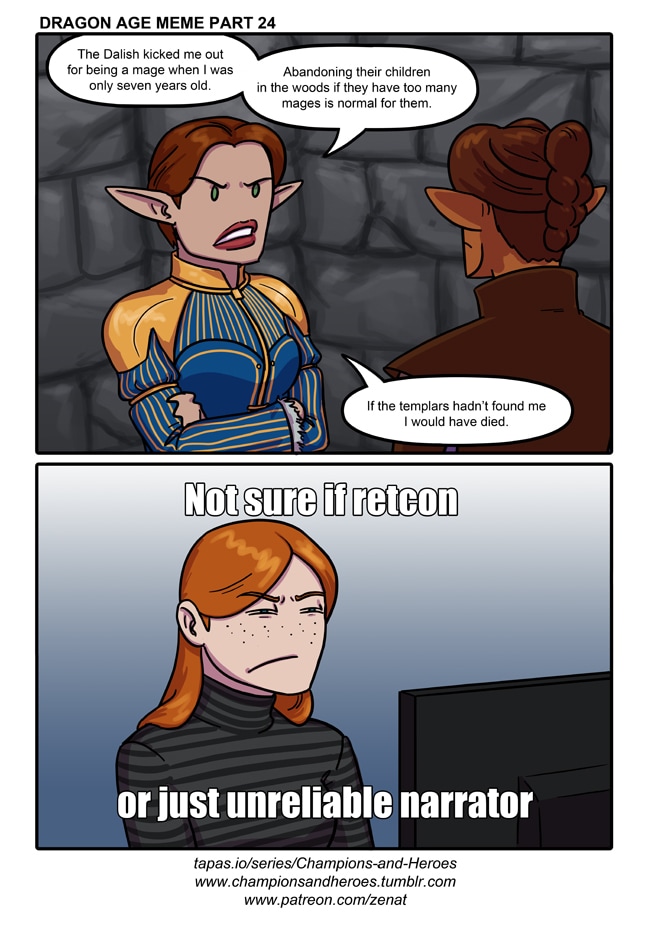 Read Champions And Heroes Dragon Age Meme Part 24 Tapas Community