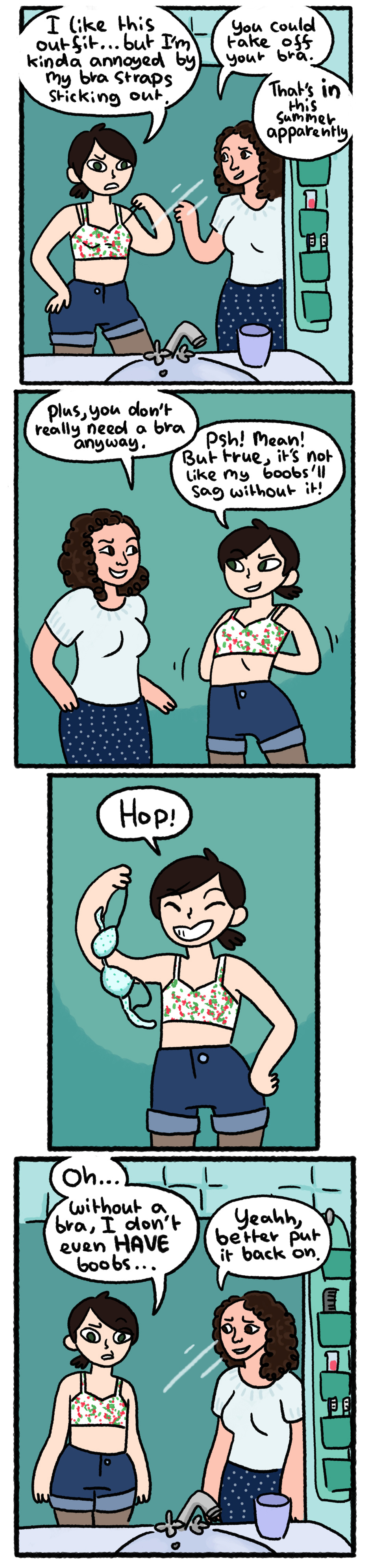 Read Lae's life :: braless and boobless | Tapas Comics