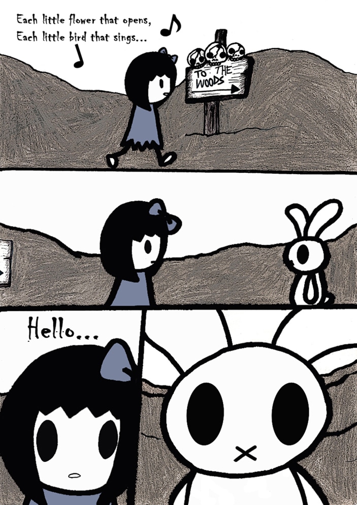Read Armless Amy :: Amy and the Rabbits | Tapas Comics