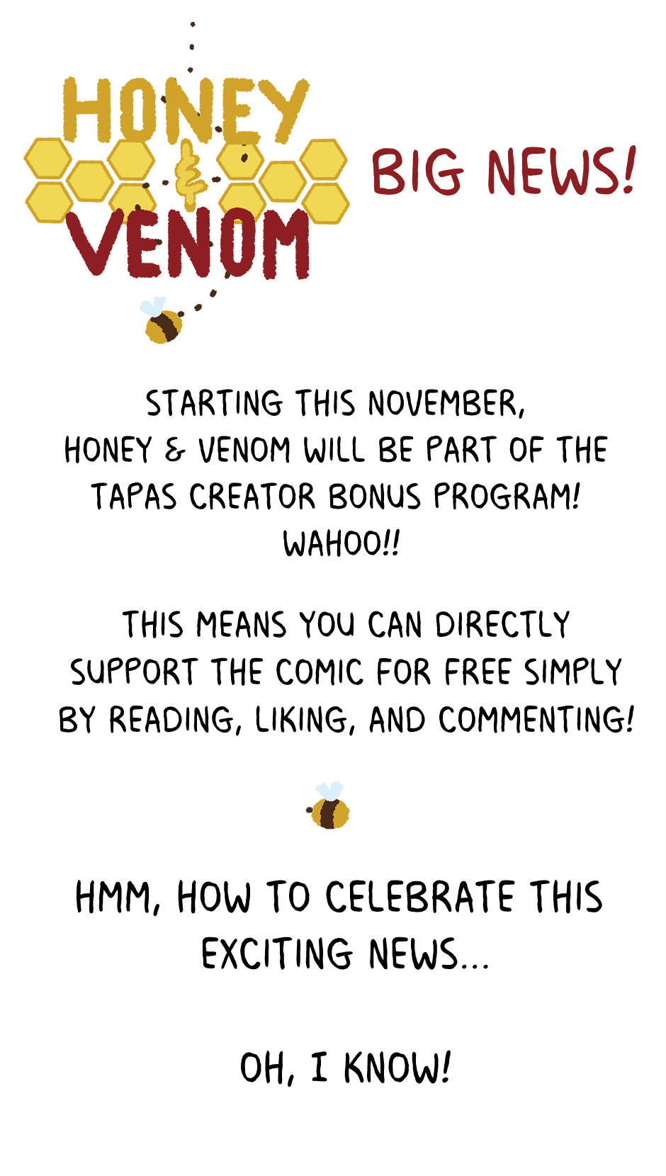 Read Honey and Venom :: Let's Celebrate Some Big News!