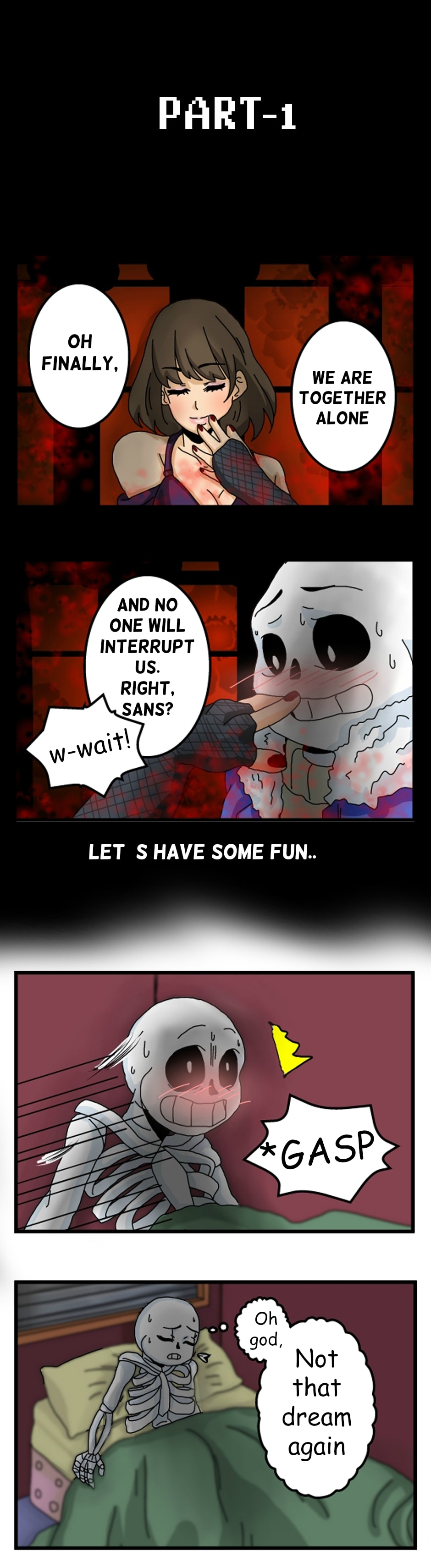 Read UNDERTALE-I wish to become a human :: Part-1 (1-3pg) | Tapas Community