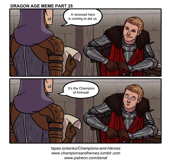 Read Champions and Heroes Dragon Age meme part 25 Tapas Community