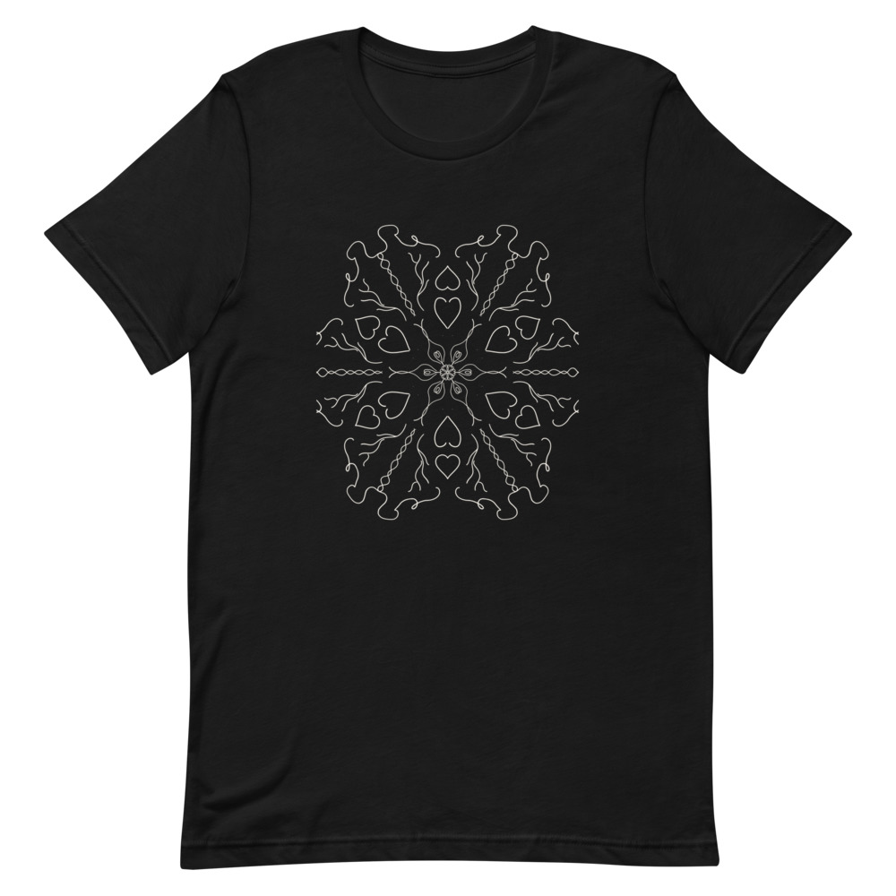 Shining Hearts T-Shirt Black with Logo