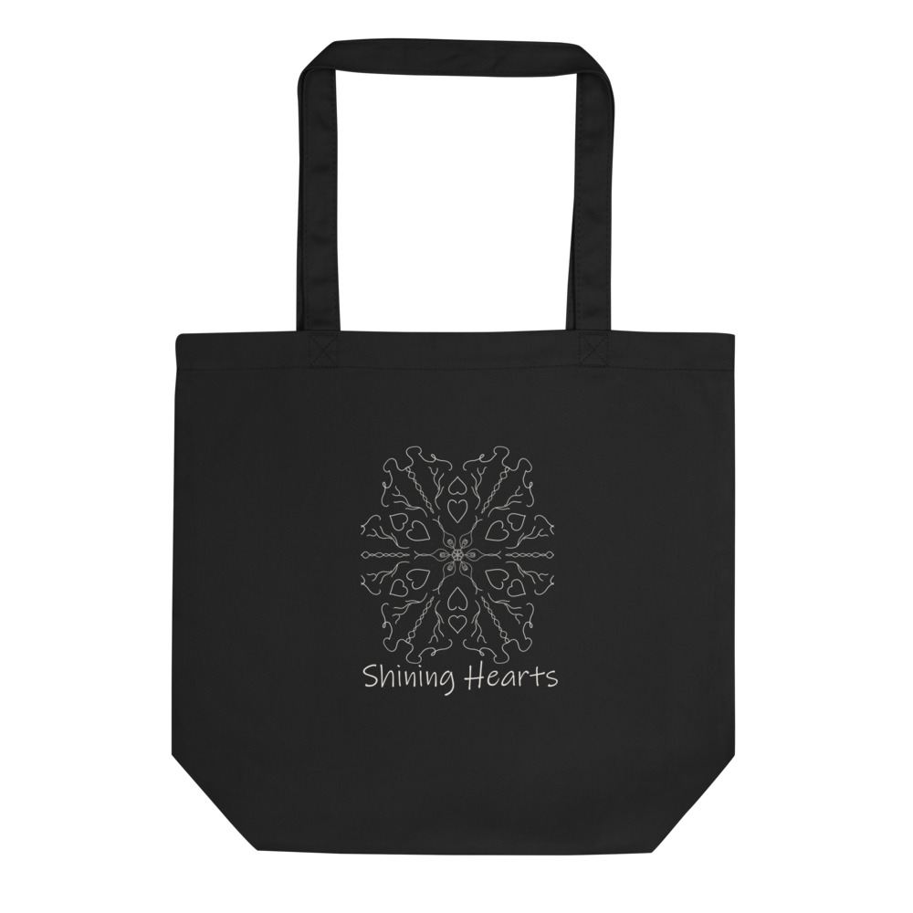 Shining Hearts Tote Bag Black Title Logo