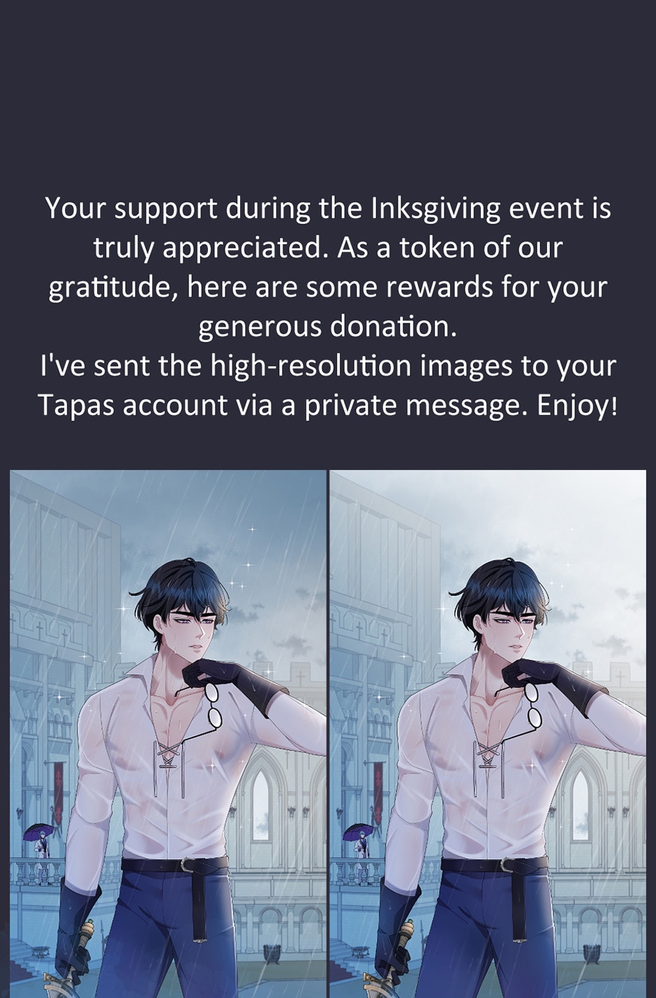Comics feed - The Villain that Embraces the Light : Tapas Inksgiving 2023 rewards