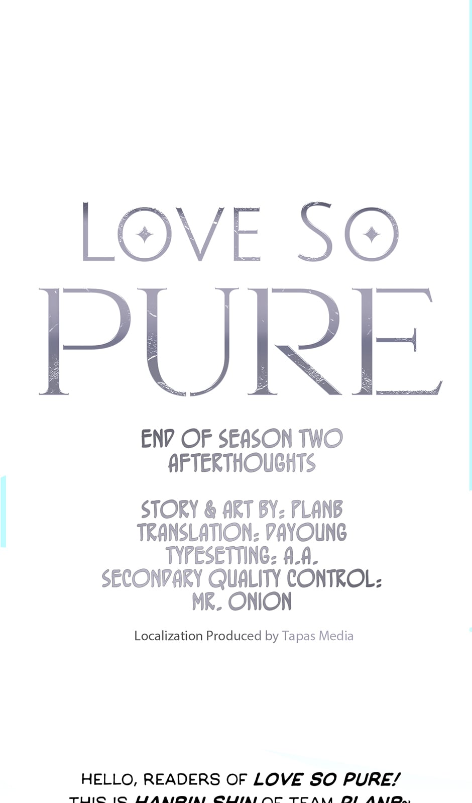 Read Love So Pure :: 93. Author's Notes | Tapas Comics