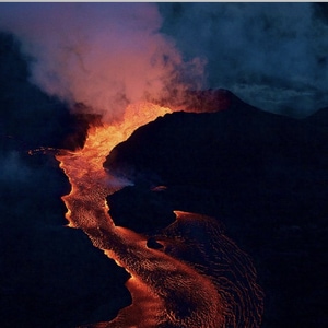 Neptune falls in a cave of Lava