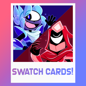 Swatch Cards: Red & Blue