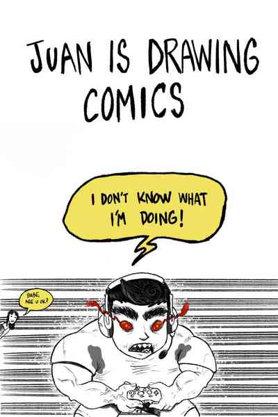 Juan is drawing comics