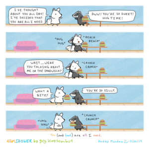 a moment together.