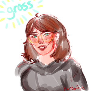 I got a new tablet so I can draw again and I made a REALLY gross selfie to test it out  