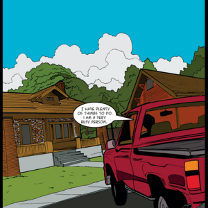 Maggie and her truck.