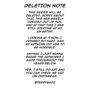 Deletion Note + some latest artworks 