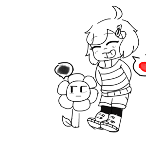 frisk and flowey