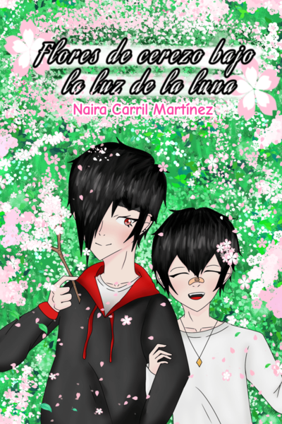 Flores de cerezo bajo la luz de la luna 