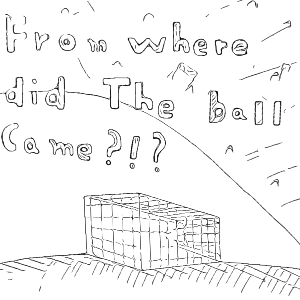From where did the ball came from