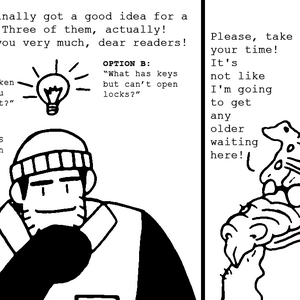 Otto finally comes up with some riddles!