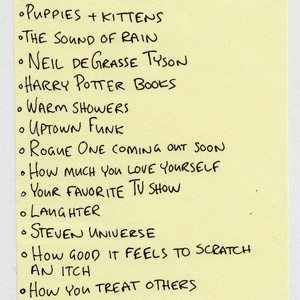 Good things list.