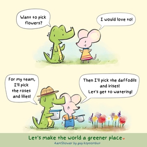 Greener days.