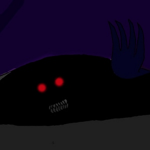 The monster with red eyes.