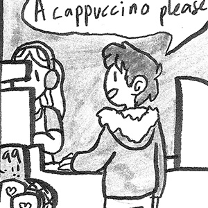 Day 5- Self-Depreciating Starbucks Guy 