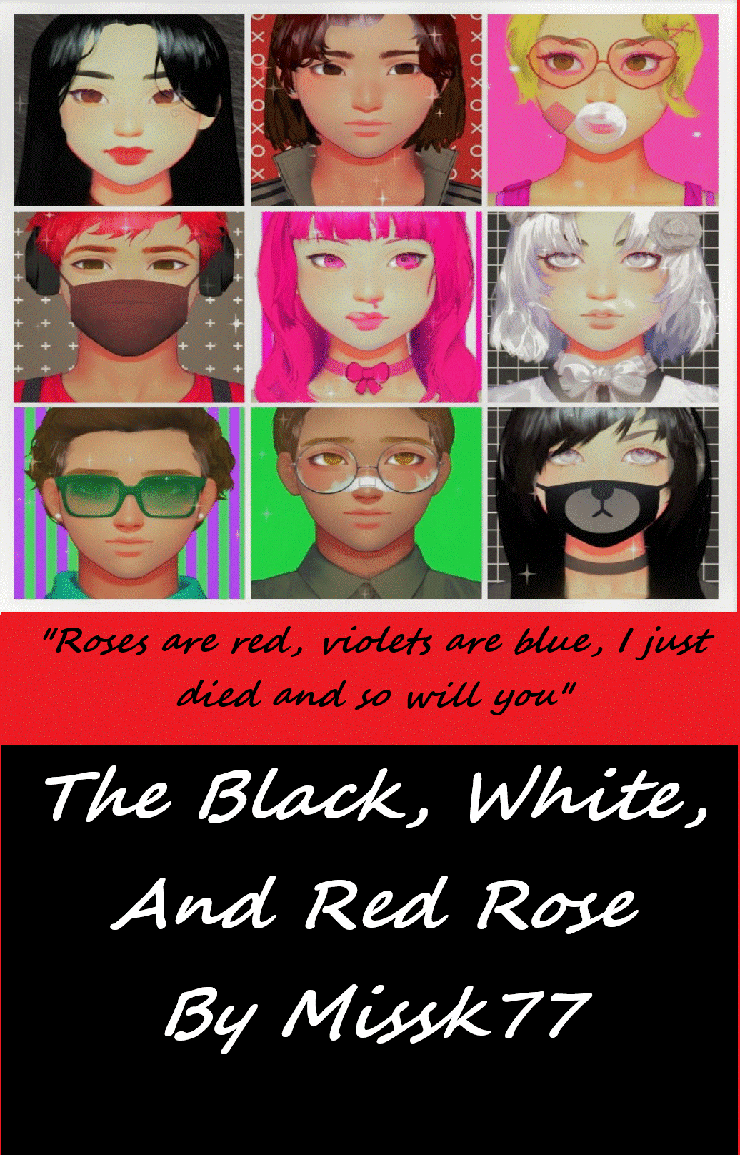 The Black, White, And Red Rose