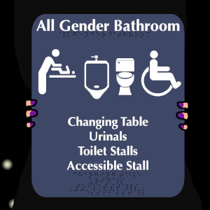 Pg 3: An All Gender Bathroom Sign