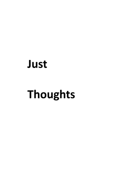 Just Thoughts